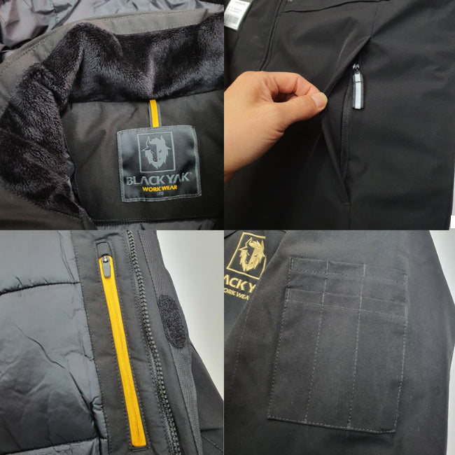 BLACK YAK Work Wear Winter Jacket Warm Windproof Coat (Black)