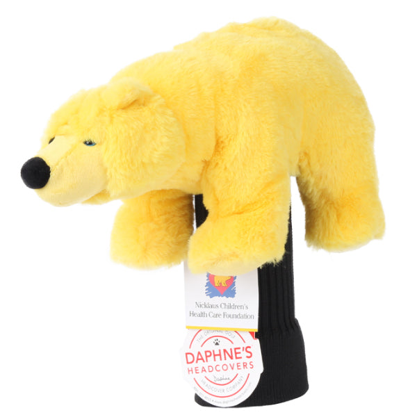 Daphne's Golden Bear Driver Head Cover Plush Cute Animal Doll Headcover
