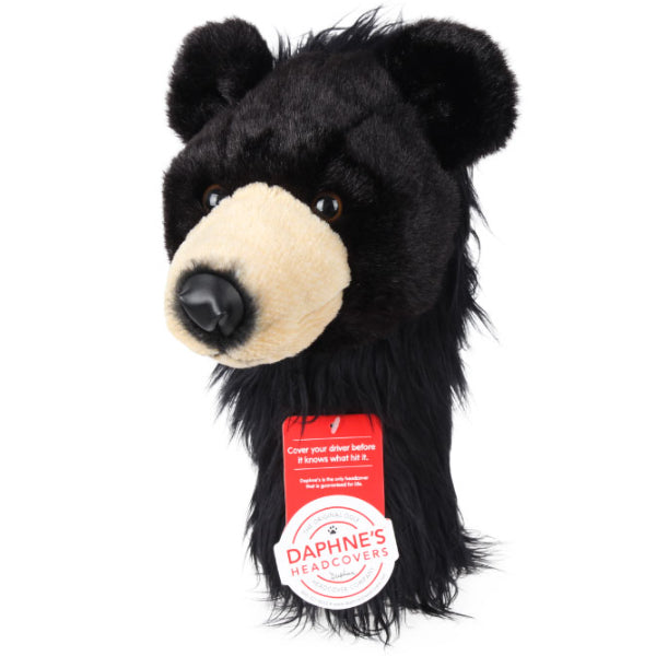 Daphne's Black Bear Driver Head Cover Plush Cute Animal Doll Headcover
