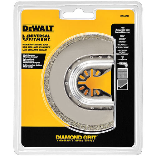 DeWALT DWA4240 Half Moon Oscillating Tool Blade Diamond Grit Flush Cut 95mm