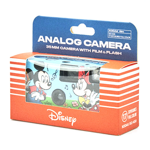 NBD Analog 35mm Camera with Film & Flash Ready to-Use Camera (Disney Mickey Minnie Mouse)