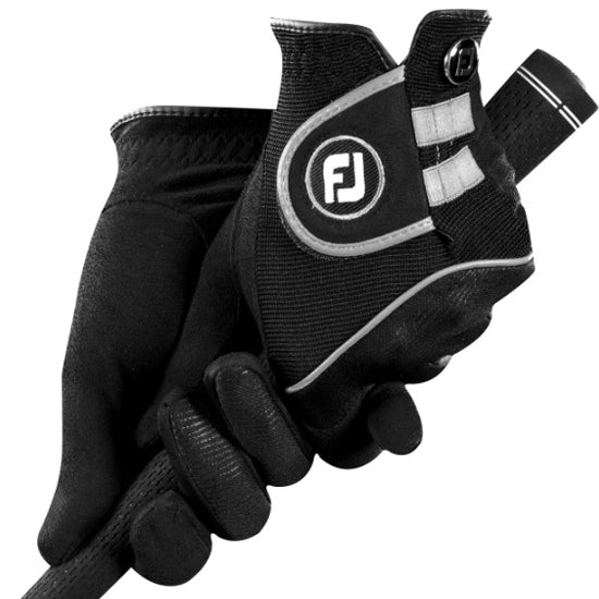 FootJoy RAIN GRIP Quick Drying Comfort Golf Glove (MEN'S/Both Hand/Black)