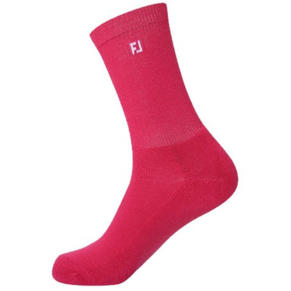 FootJoy FJ Pro Dry Men's Crew Fashion Golf Socks Maximum Comfort (Berry)