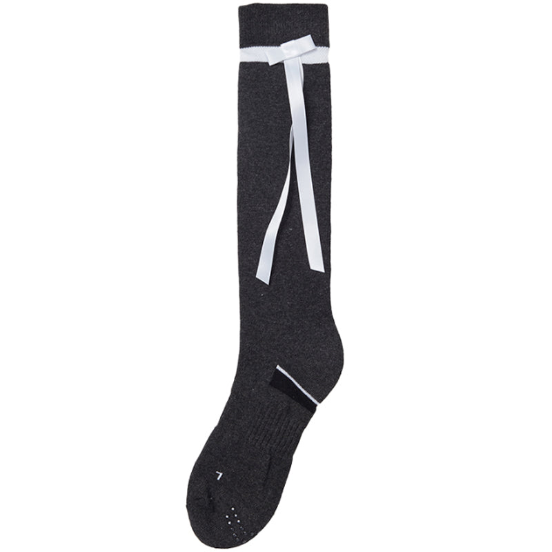 Honma Women's Ribbon Socks High-End Performance Golf Apparel (Gray)