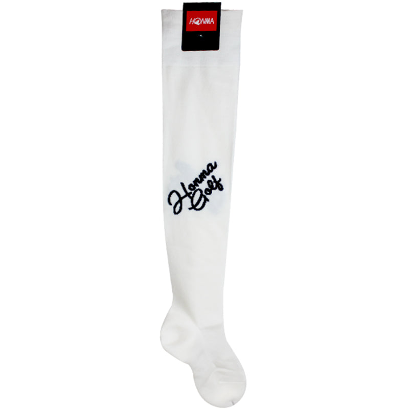 Honma Women's Dancing Logo Socks High-End Performance Golf Apparel (White)