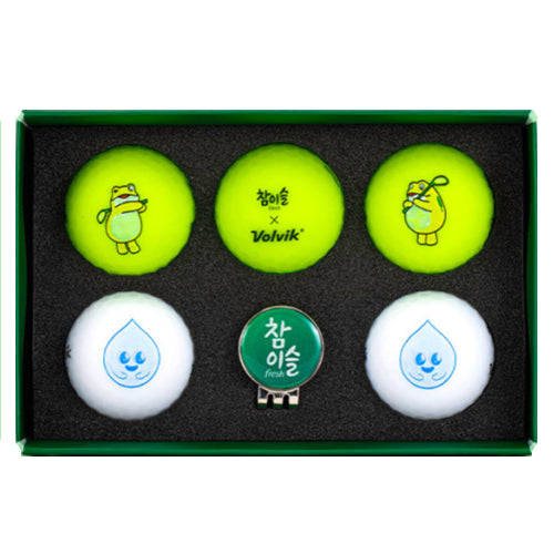 Volvik x Jinro Collaboration Toad Natterjack Golf Balls Vivid with Ball Marker (Green)
