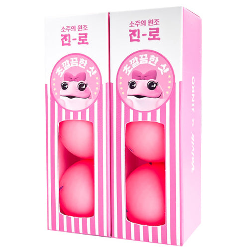 Volvik x Jinro Collaboration 6-Balls Toad Natterjack Vivid Lite Golf Ball (Pink)