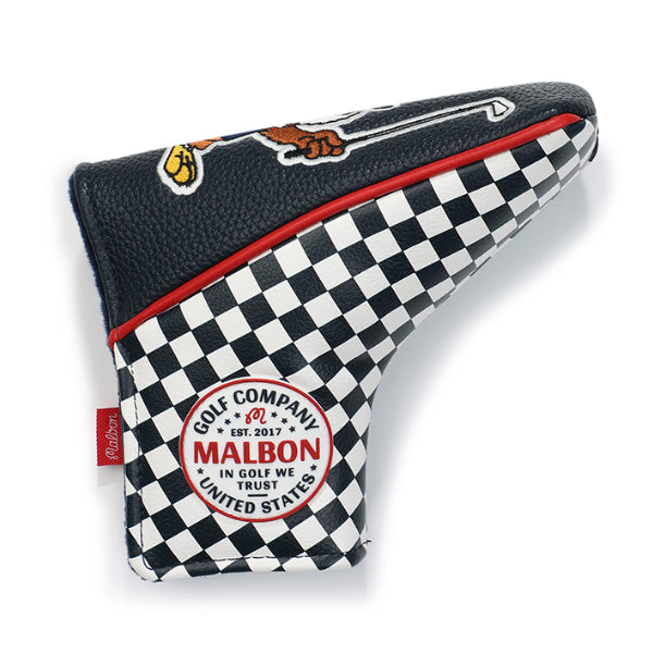 Malbon USA Golf T-Putter Head Cover Club Headcover (Navy)