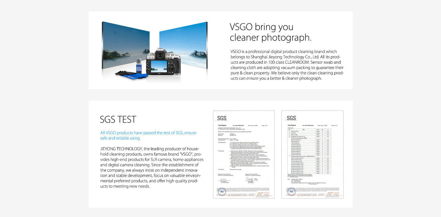 VSGO DDR-24 Full-Frame Camera Sensor Cleaner Cleaning Swab Kit