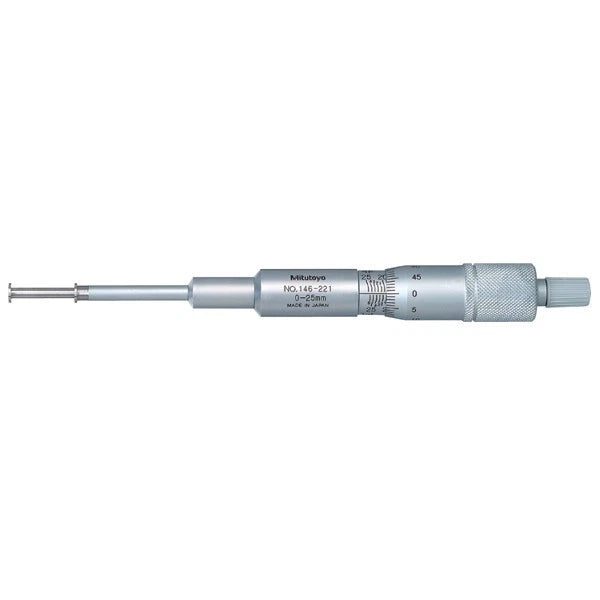Mitutoyo 146-221 Groove Micrometer with Non-Rotating Spindle 0-25mm