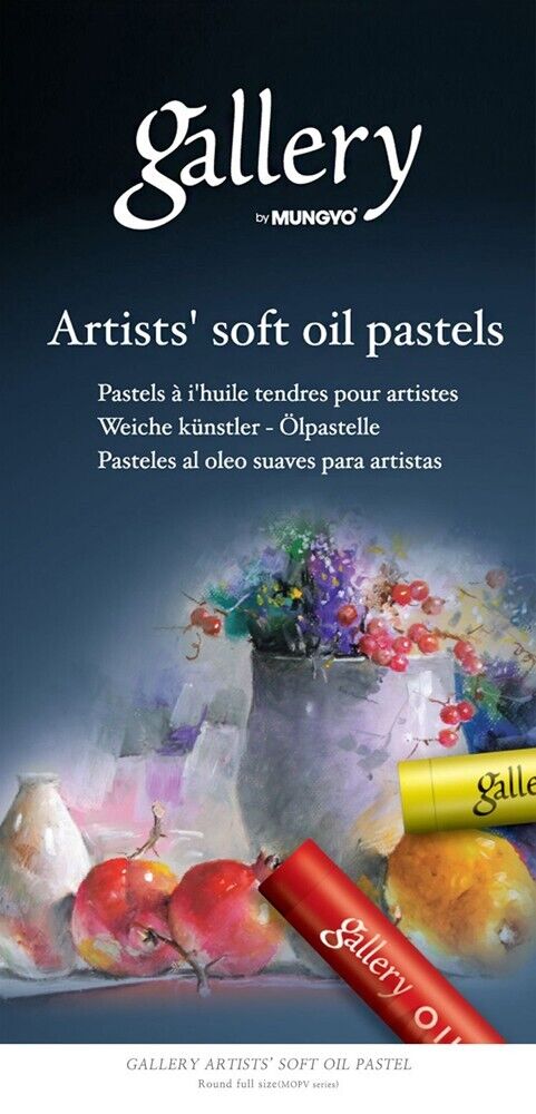 Mungyo Gallery Artists Soft Oil Pastels Wood Box Set of 72 Assorted Colors