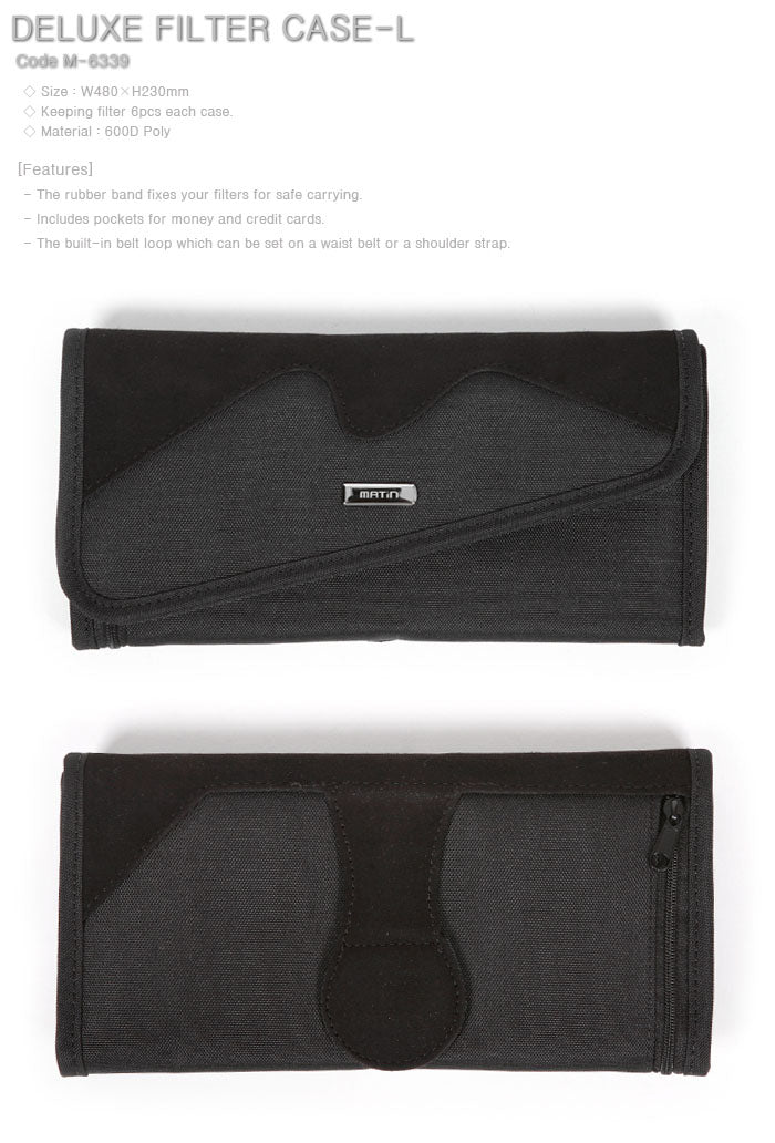 Matin 67mm - Up to 82 mm Deluxe Filter Case Wallet Sleeve Pouch - Large