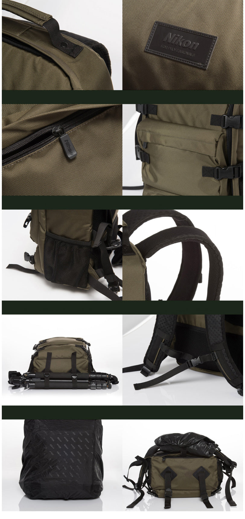 Nikon Standard Backpack Original Camera Accessories Bag (Khaki) - Korade.com