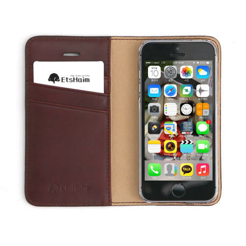 Etshaim Leather Flip Wallet Case Cover (Wine Red) For Apple iPhone 5 or 5S - Korade.com