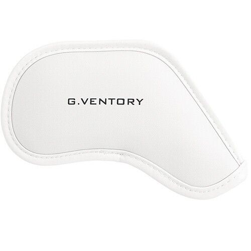 G.VENTORY 10P Napa Iron Head Cover Set Golf Clubs Headcover Magnetic Closure (White)