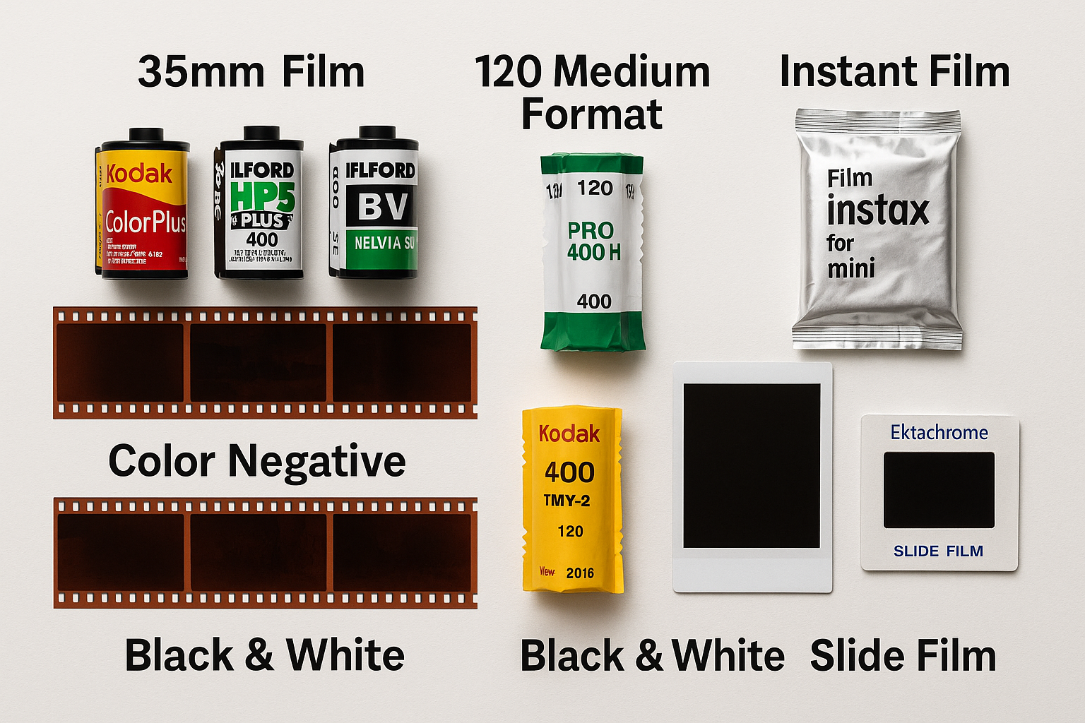The Ultimate Guide to Camera Film Types and Sizes – Korade.com