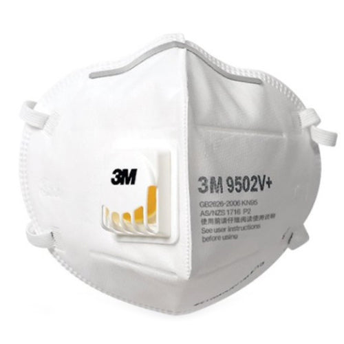 (25 ea) 3M 9502V+ Particulate Respirator Vertical Flat-Fold Design Cool Flow Valved Mask