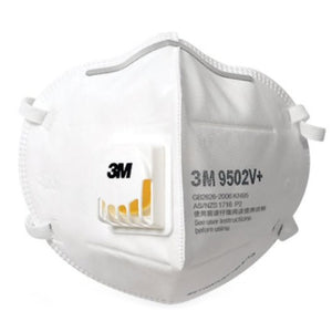 (25 ea) 3M 9502V+ Particulate Respirator Vertical Flat-Fold Design Cool Flow Valved Mask