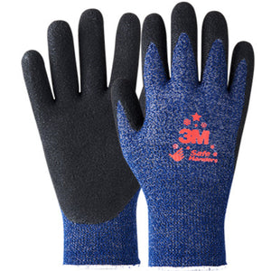 (4 Pairs) 3M Safe Handlers 525 Winter Latex Micro Palm Coating Non-Slip Gloves