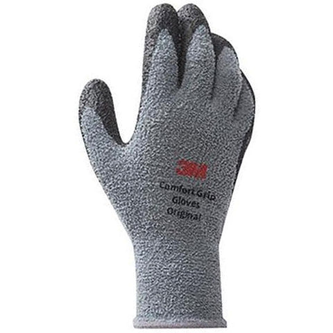 (10 Pair) 3M Comfort Grip ORIGINAL Winter Safety Gloves NBR Foam Coated (Gray)