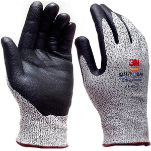 (2 Pair) 3M Cut Level-5 Safety Gloves Cut Resistant Latex Foam HPPE Gloves