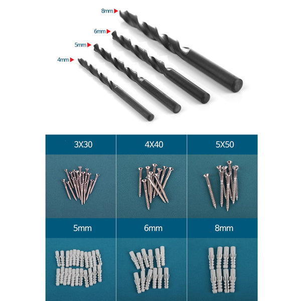 Bosch 100 Pcs Accessories Screw Driver & Drill Bit Set Scroll Type