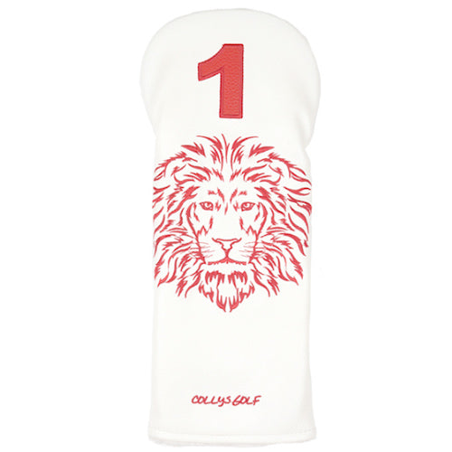 Colly's Golf Lion Champion Driver Head Cover Pouch Club Headcover (White)