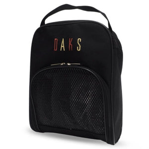 DAKS Golf Shoes Ventilated Mesh Case Sports Travel Case Pouch Bag (Black)