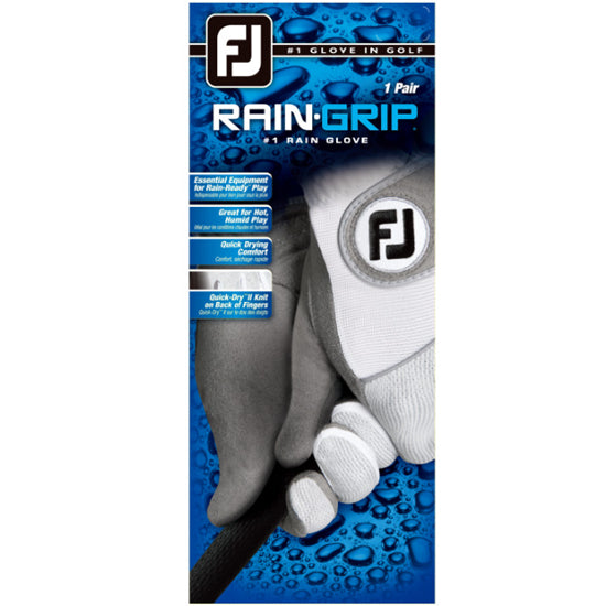 FootJoy RAIN GRIP Quick Drying Comfort Golf Glove (WOMEN'S/Both Hand/White)