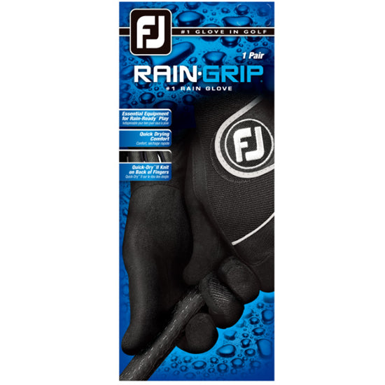 FootJoy RAIN GRIP Quick Drying Comfort Golf Glove (WOMEN'S/Both Hand/Black)