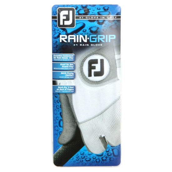 FootJoy RAIN GRIP Quick Drying Comfort Golf Glove (MEN'S/Left Hand/White)