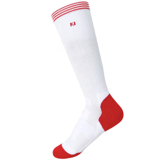 FootJoy FJ Pro Dry Women's Knee Socks Maximum Golf Comfort (White/Red)