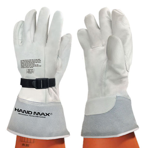 Hand-Max 209 Goatskin Leather Over Gloves Protective For High-Voltage Gloves