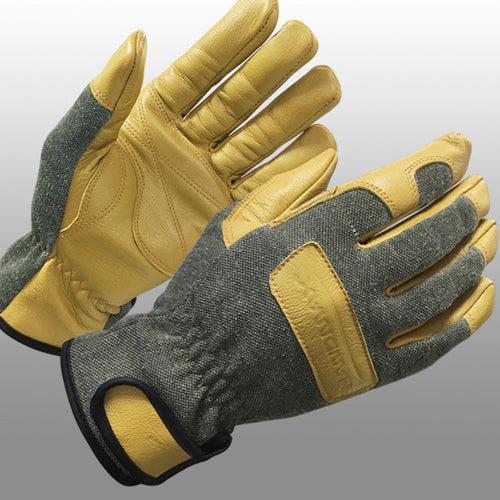 Hand-Max Gloves Leather Heat Resistant Welding Melting Grain Camping (L)