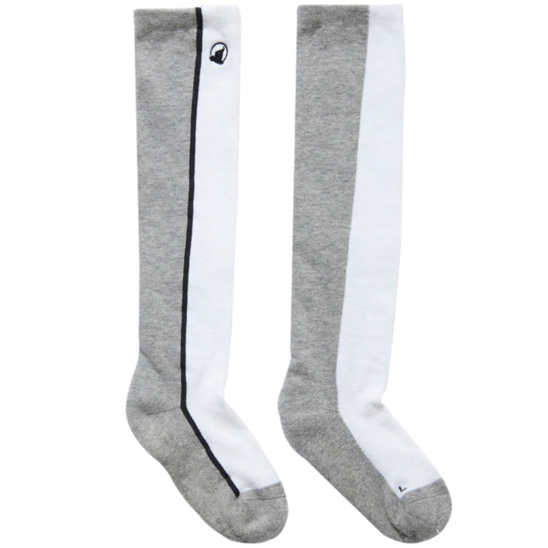 Honma Women's Black Line Knee Socks High-End Performance Golf Apparel (Gray)