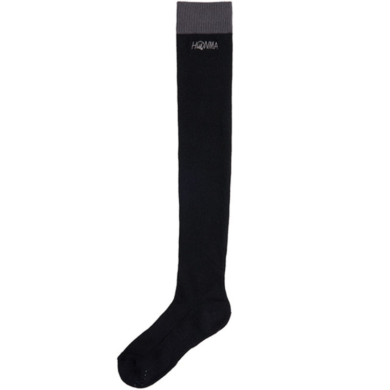 Honma Women's Long Knee Socks High-End Performance Golf Apparel (Black)