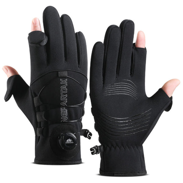 Nepartak Touch Camera Shooting Gloves Winter Photographers Screen Finger (Black)