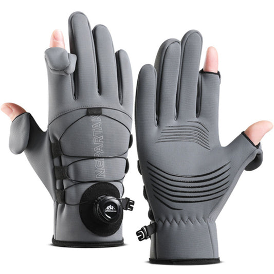 Nepartak Touch Camera Shooting Gloves Winter Photographers Screen Finger (Gray)