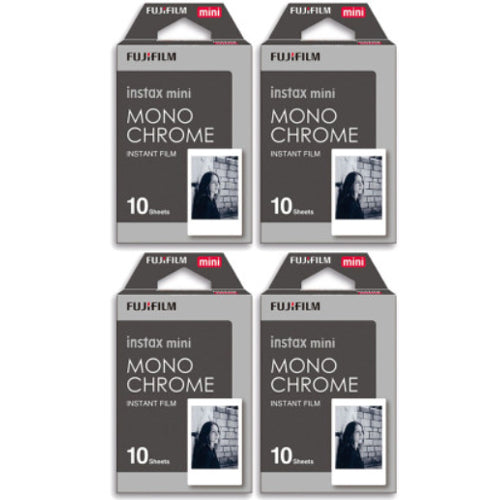 (40 Shots) Fujifilm Instax Mini B&W Mono Chrome Picture Instant Film Photo Paper