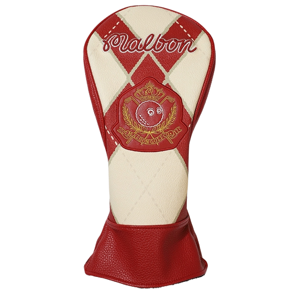 Malbon Newtro Heritage Golf Driver Head Cover Club Headcover (Red)