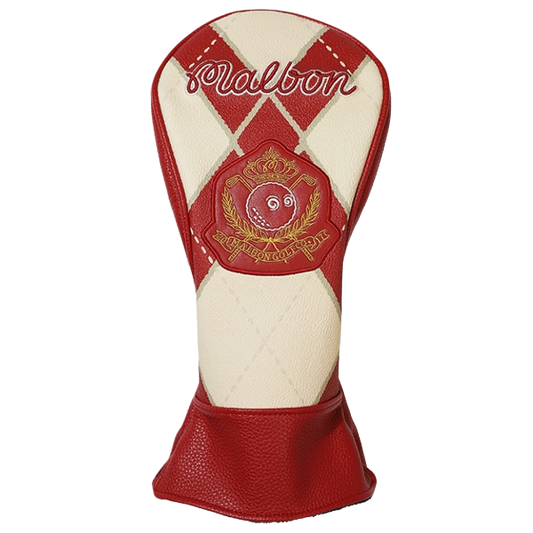Malbon Newtro Heritage Golf Driver Head Cover Club Headcover (Red)