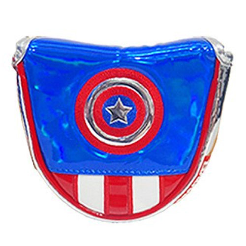 Marvel Captain-America Mallet Putter Head Cover Golf Headcover Magnetic Closure