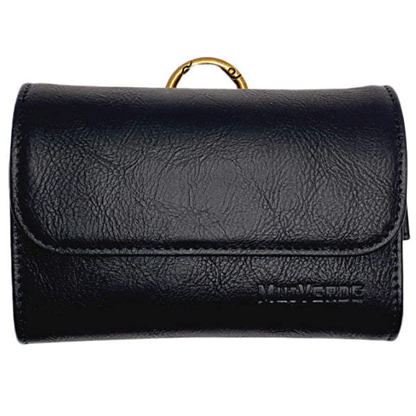 Muiverde Premium Leather Golf Rangefinder Case Pouch (Black)