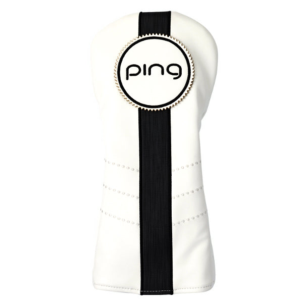 PING W Driver Head Cover PU Golf Club Headcover (White)