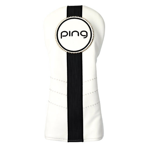 PING W Driver Head Cover PU Golf Club Headcover (White)