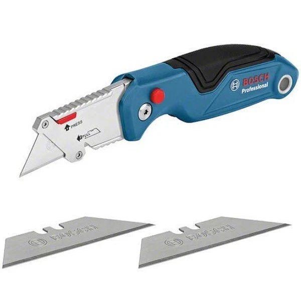 Bosch 1600A016BL Multi Purpose Compact Folding Utility Knife Cutter