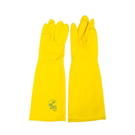 (10 Pairs) Myungjin Natural Latex Industrial Use Gloves Yellow