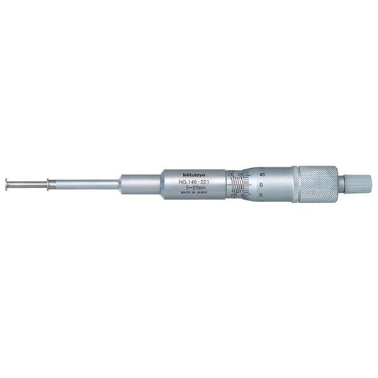 Mitutoyo 146-221 Groove Micrometer with Non-Rotating Spindle 0-25mm