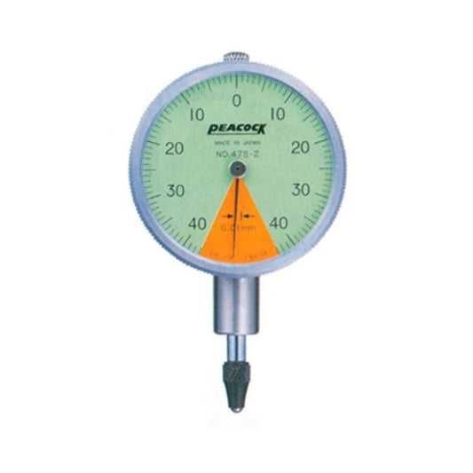 Peacock 47S-Z Dial Gauge Measuring Range 0.8mm Pointer 1 Rotation Small 47SZ