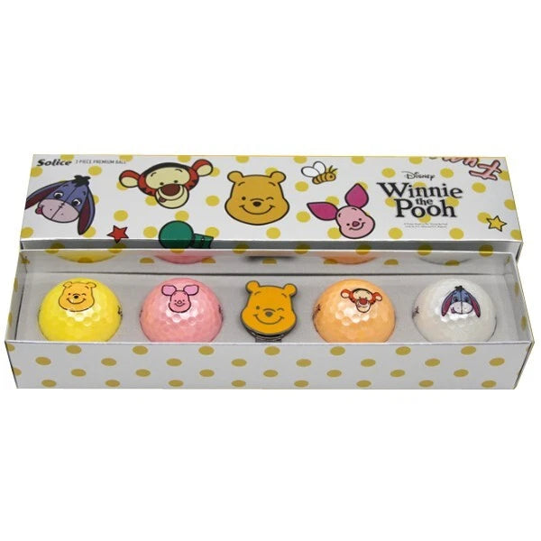 Volvik x Disney Collaboration Winnie the Pooh Solice Golf Balls & Ball Marker
